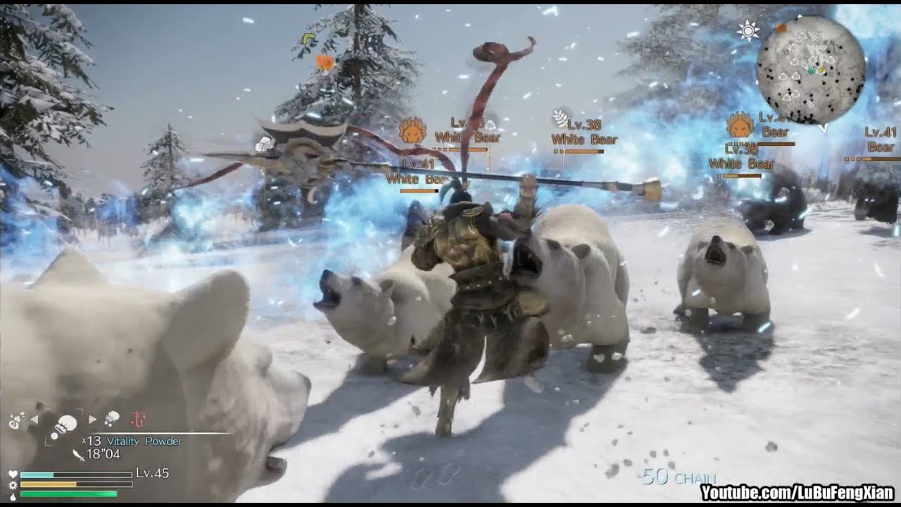 Dynasty Warriors 9 Realism - Lu Bu flies over the Great Wall to fight Polar Bears in Mongolia