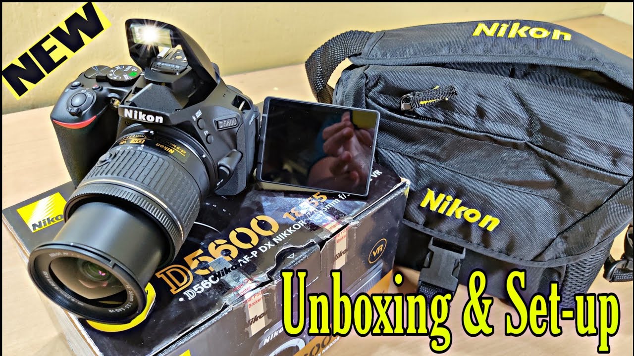 NIKON D5600 Unboxing & Setup !! | DSLR Camera | Single 18-55mm VR Lens Kit Review with Basic Setup