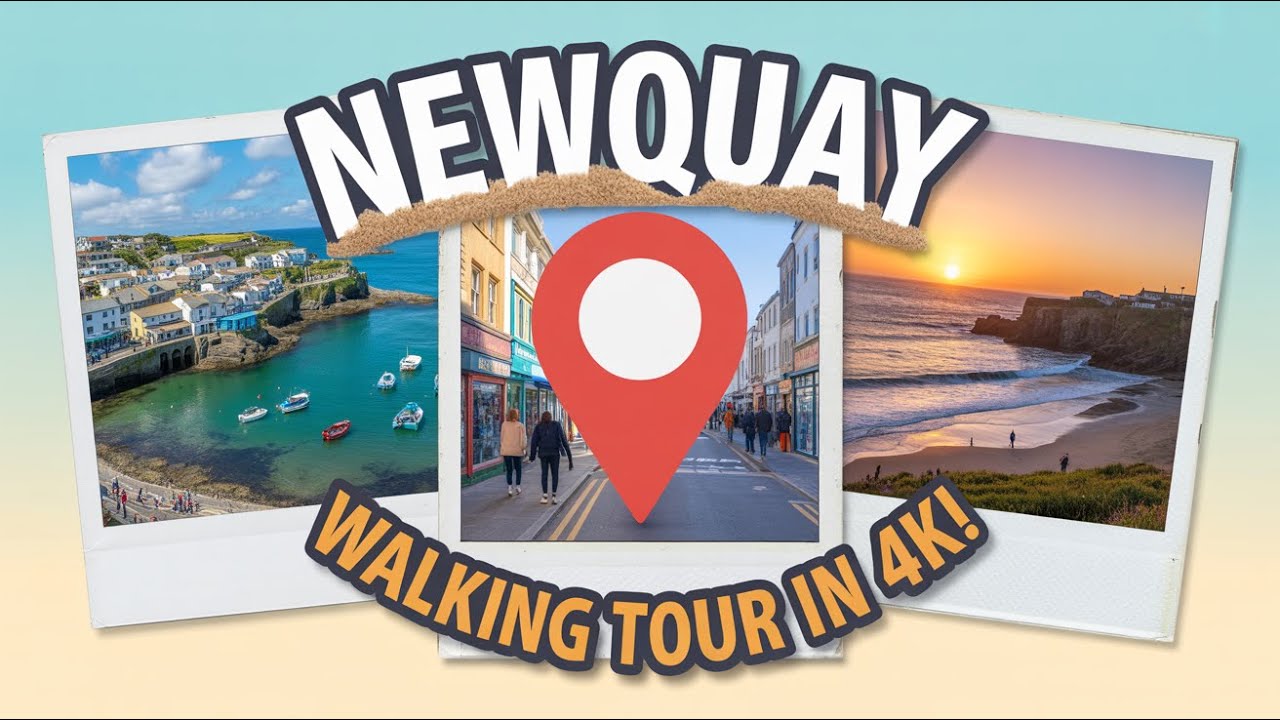 Explore Newquay: A Stunning 4K Walking Tour of Cornwall's Harbour and Shops
