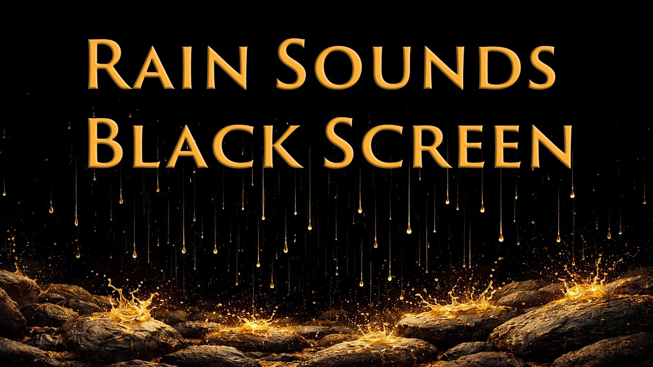 Heavy rain - Black Screen -10 Hours - Deep Sleep White Noise