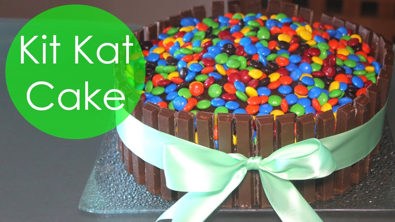 KIT KAT CAKE WITH M&M's