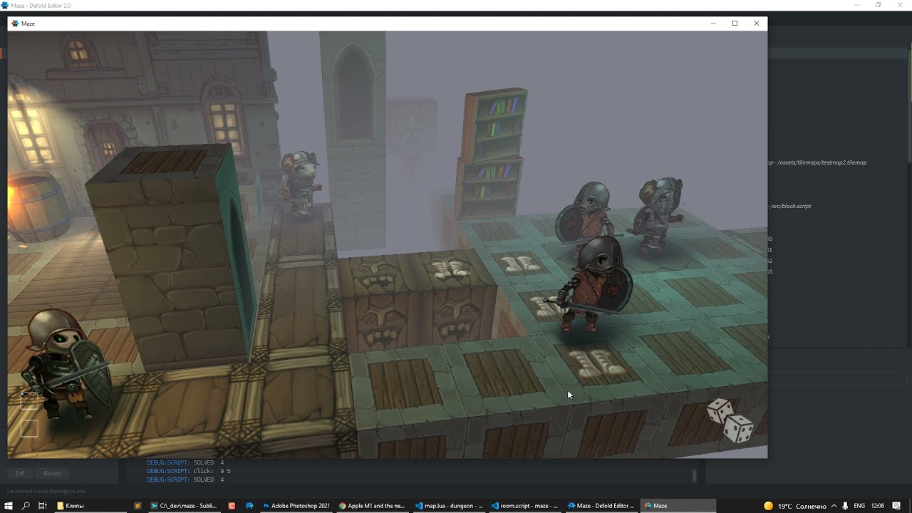 Defold. Simple 3D.  Converting the tilemap to 3d mesh.
