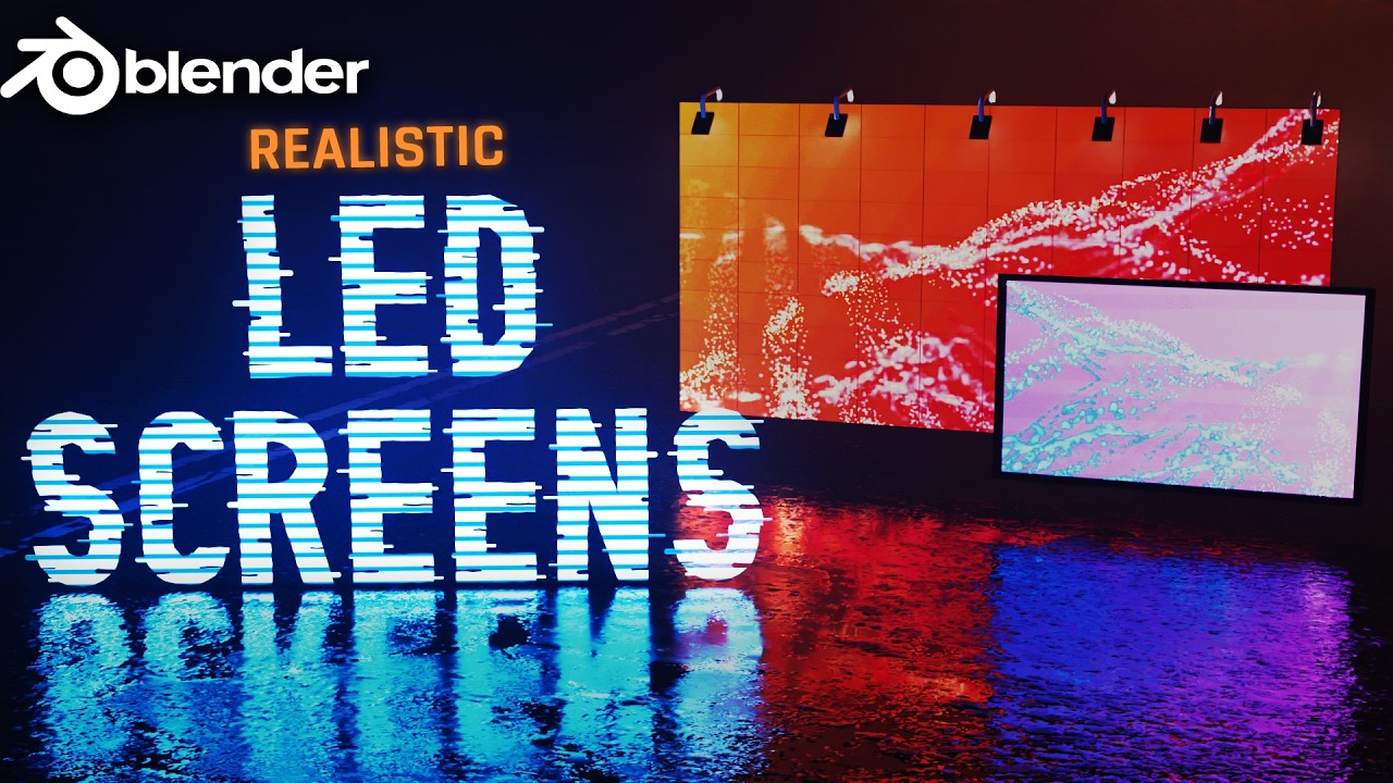 Realistic Screens and LED Panels in Blender! - Quick and Easy!
