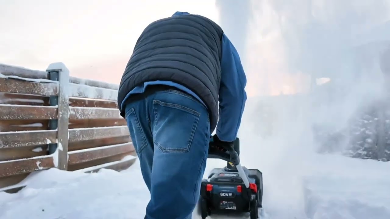 The SENIX X6 Snow Blower powers through thick, heavy snow with ease—even in brutal, icy conditions.