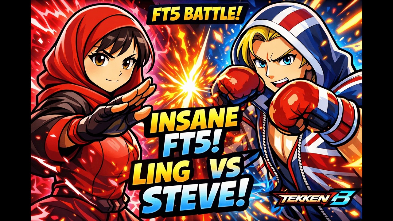 Tekkenician Steve vs My Ling Xiaoyu – Crazy FT5 Set! | Tekken 8