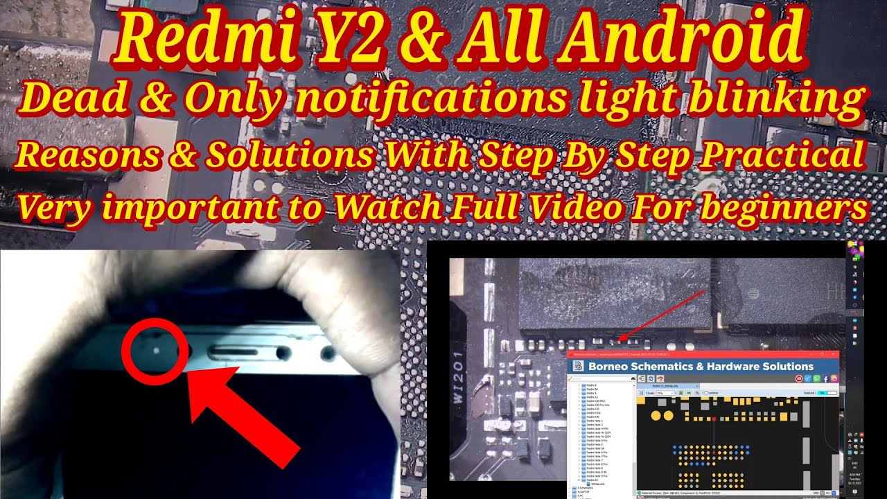 Redmi y2 & All Android | dead & only notifications light blinking | solutions with practical