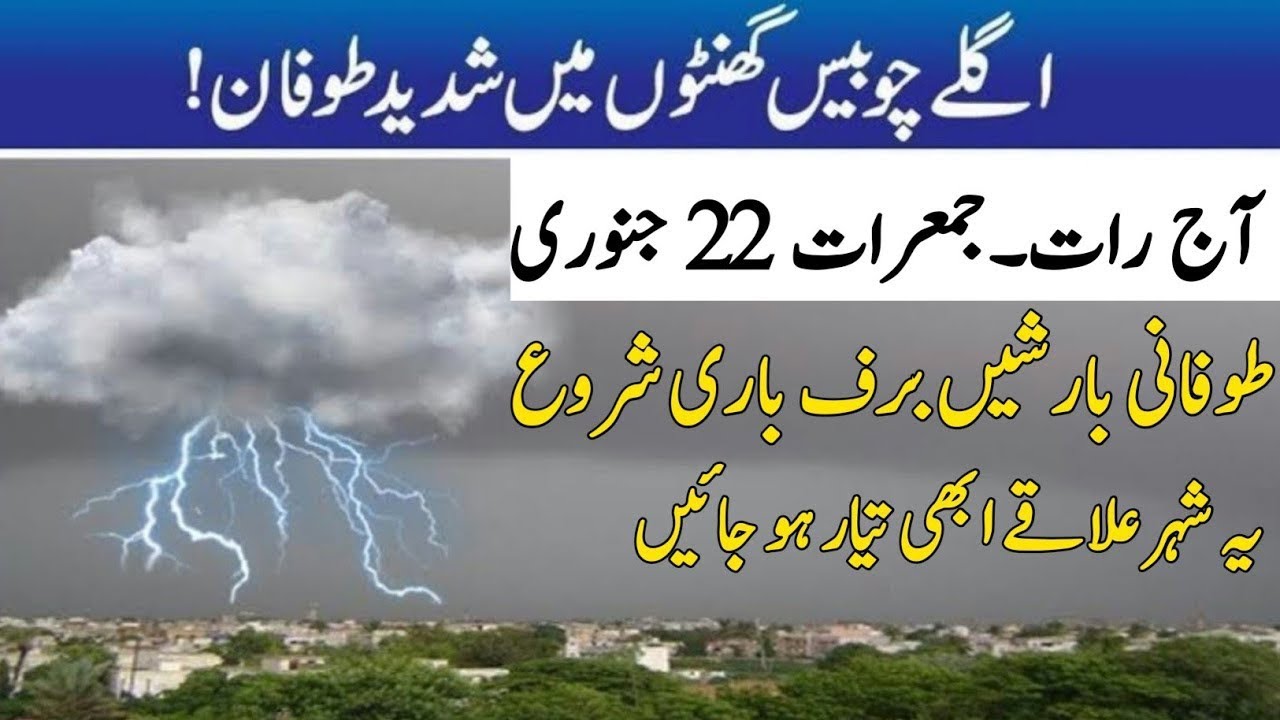 Heavy Rains Gusty Winds 🌀 Snowfall Expected | All Cities Names | Pakistan Weather update