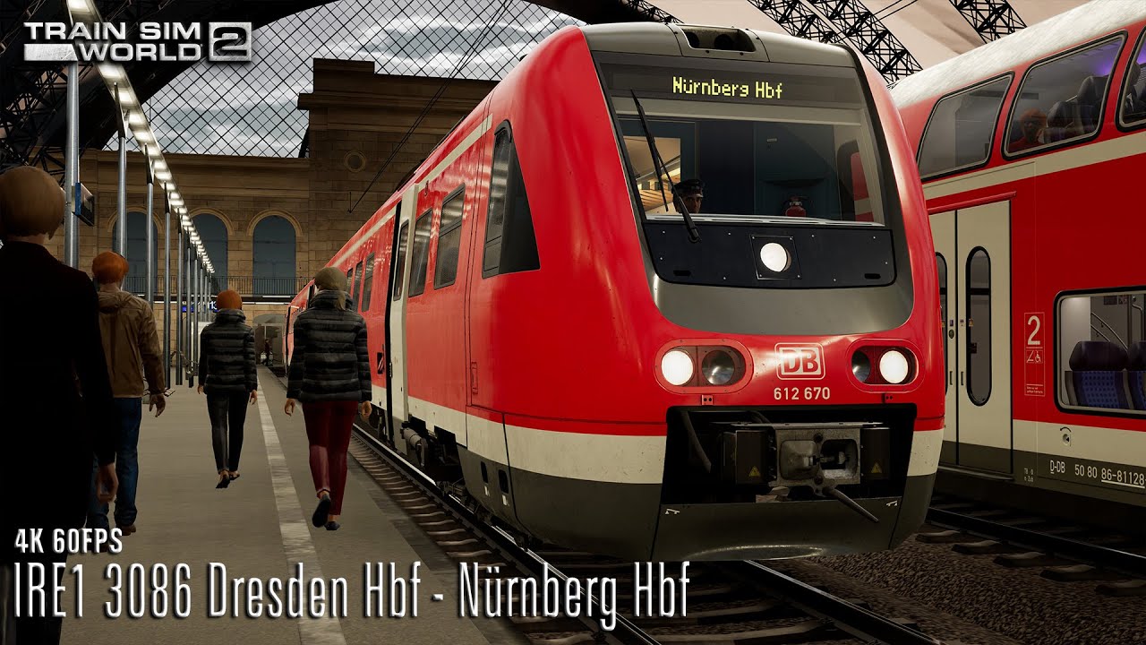 IRE1 3086 Dresden Hbf - N&uuml;rnberg Hbf - Tharandter Rampe - BR 612 - Train Sim World 2