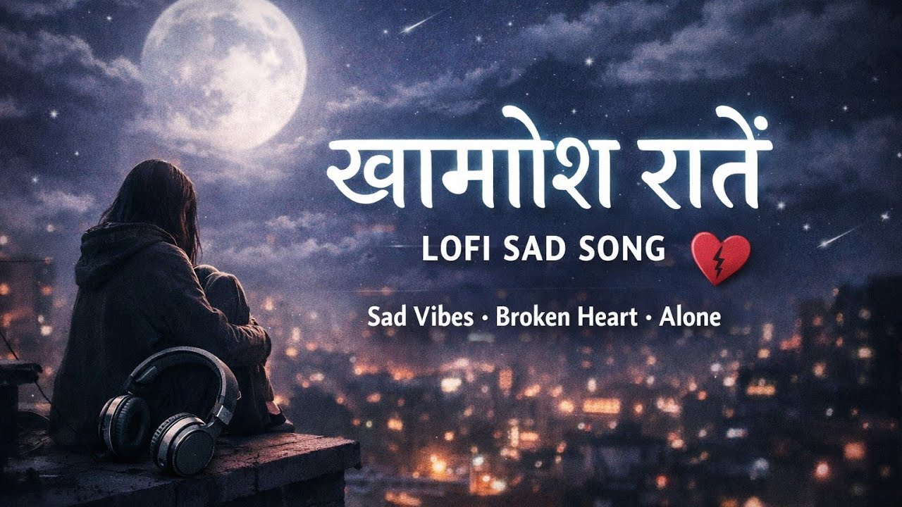 Khamosh Raatein 💔 Sad Song | Slow & Reverb | Hindi LoFi Music