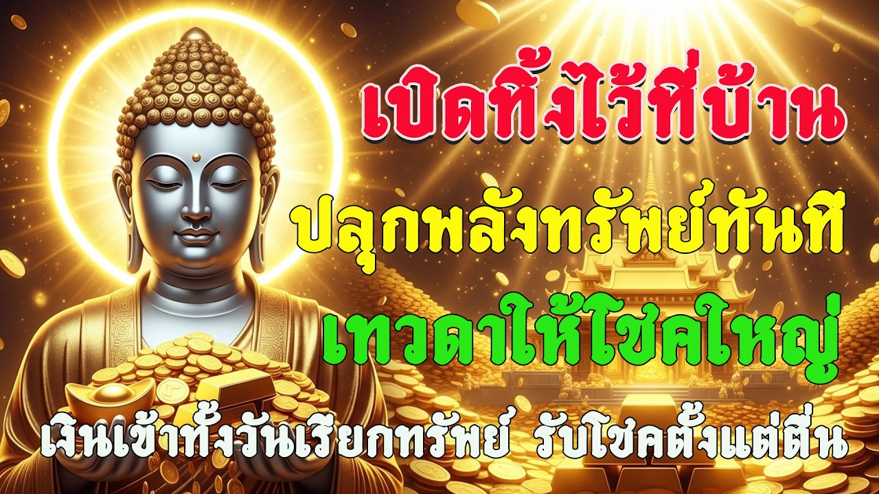 แค่เปิดทิ้งไว้ที่บ้าน… พลังโชคจะไหลเข้าไม่หยุด! เงินทองไหลมาเทมา ! แค่ฟัง 5 นาที ชีวิตเปลี่ยน