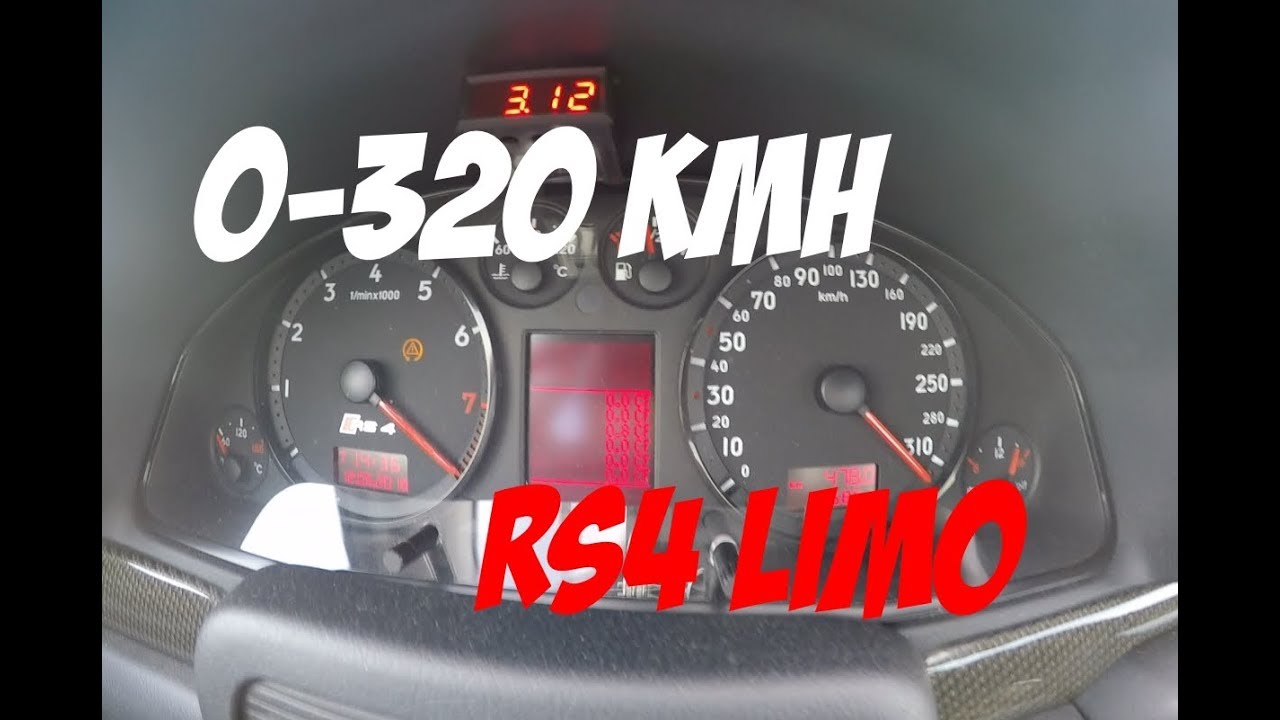 0 - 320 Kmh Tachovideo von der RS4 Limo von Philipp w&auml;hrend des Race 1000 Arlows TTE12xx
