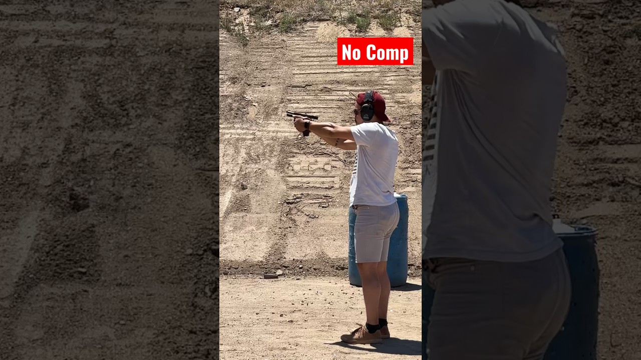 Glock 19 Compensated Vs Uncompensated | See The Difference?👀 | HSLD LoudMouth Comp | #shorts #Glock