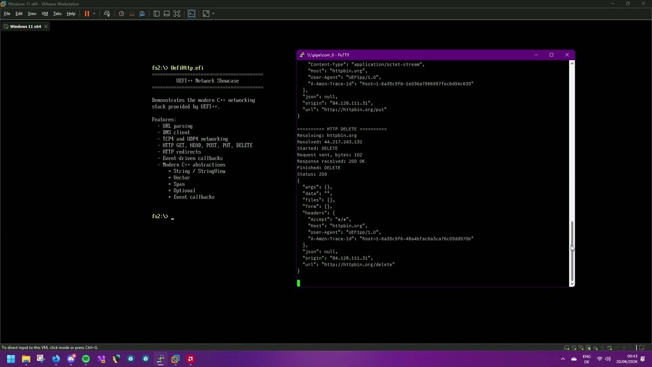 Modern C++ UEFI Network Stack