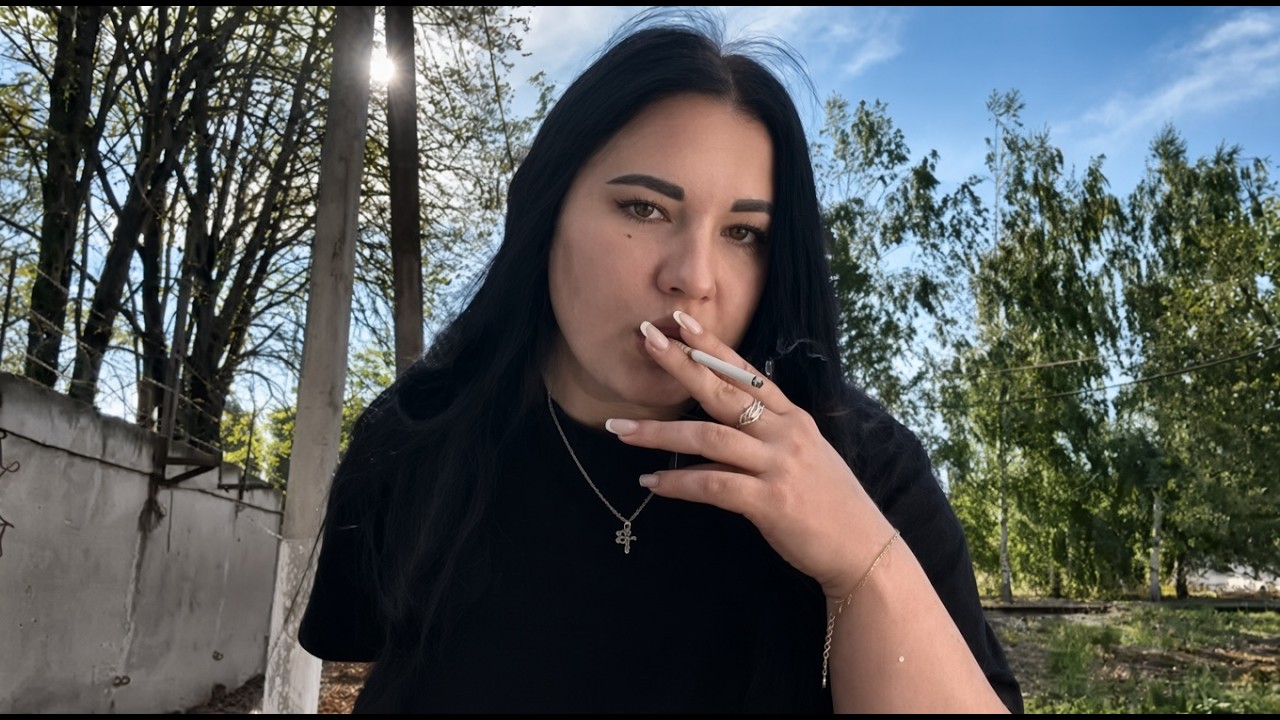 ✨Brunette Heavy Smoker: Girl Chain Smoking 3 Morning Cigarettes with Extreme Coughing✨