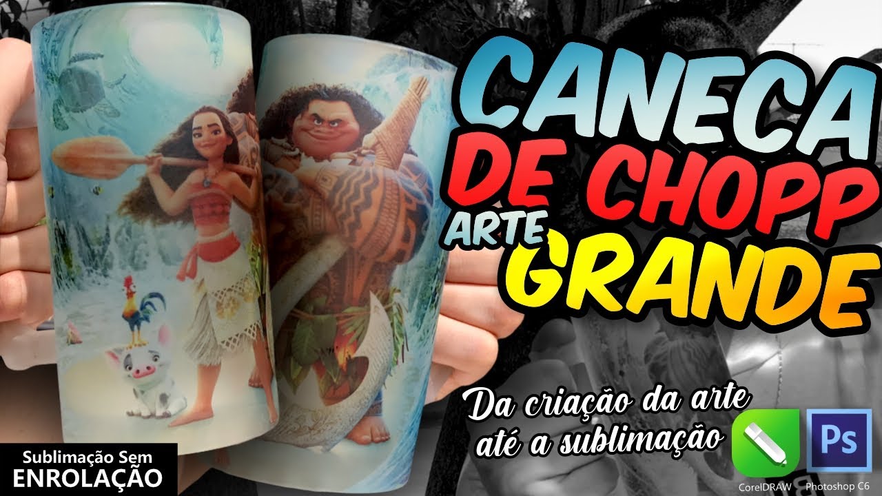 Sublimando Caneca de Chopp Inteira - Aprenda Fazer a Arte e Sublimar!