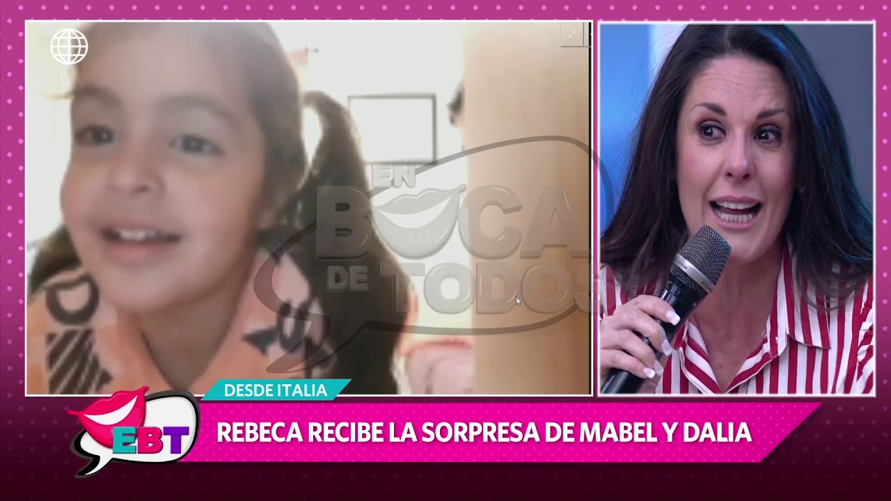 Rebeca Escribens estalló en llanto al ser sorprendida por su pequeña ahijada