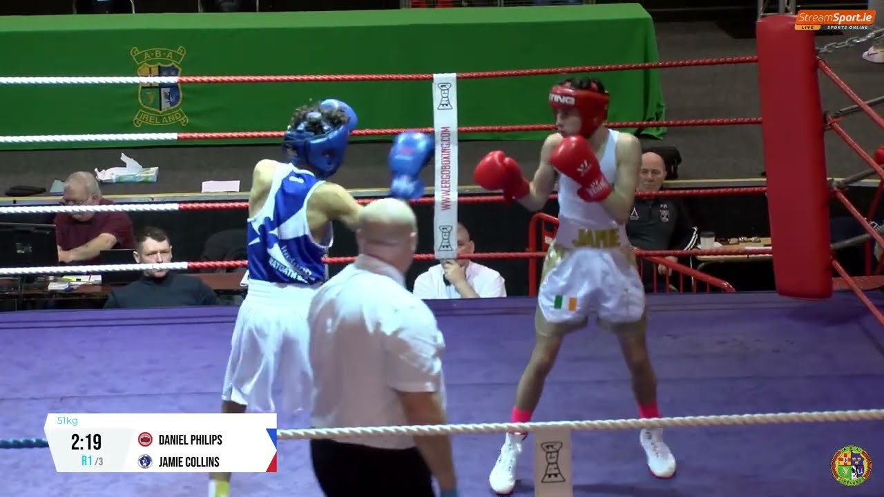 2024 National U18 Championship FINAL 51kg Jamie Collins (Drimnagh) V Daniel Philips (Ratoath)