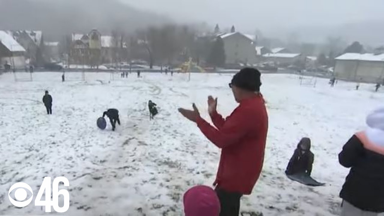 CBS46 reporter Allen Devlin goes sledding in North Georgia