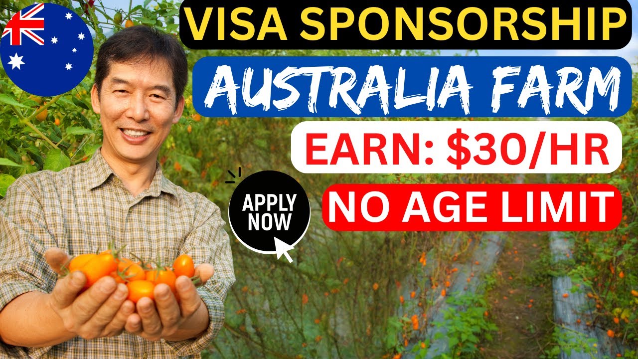Farm Jobs In Australia with Visa Sponsorship for Everyone +FREE ACCOMODATIONS+ Move with Your Family