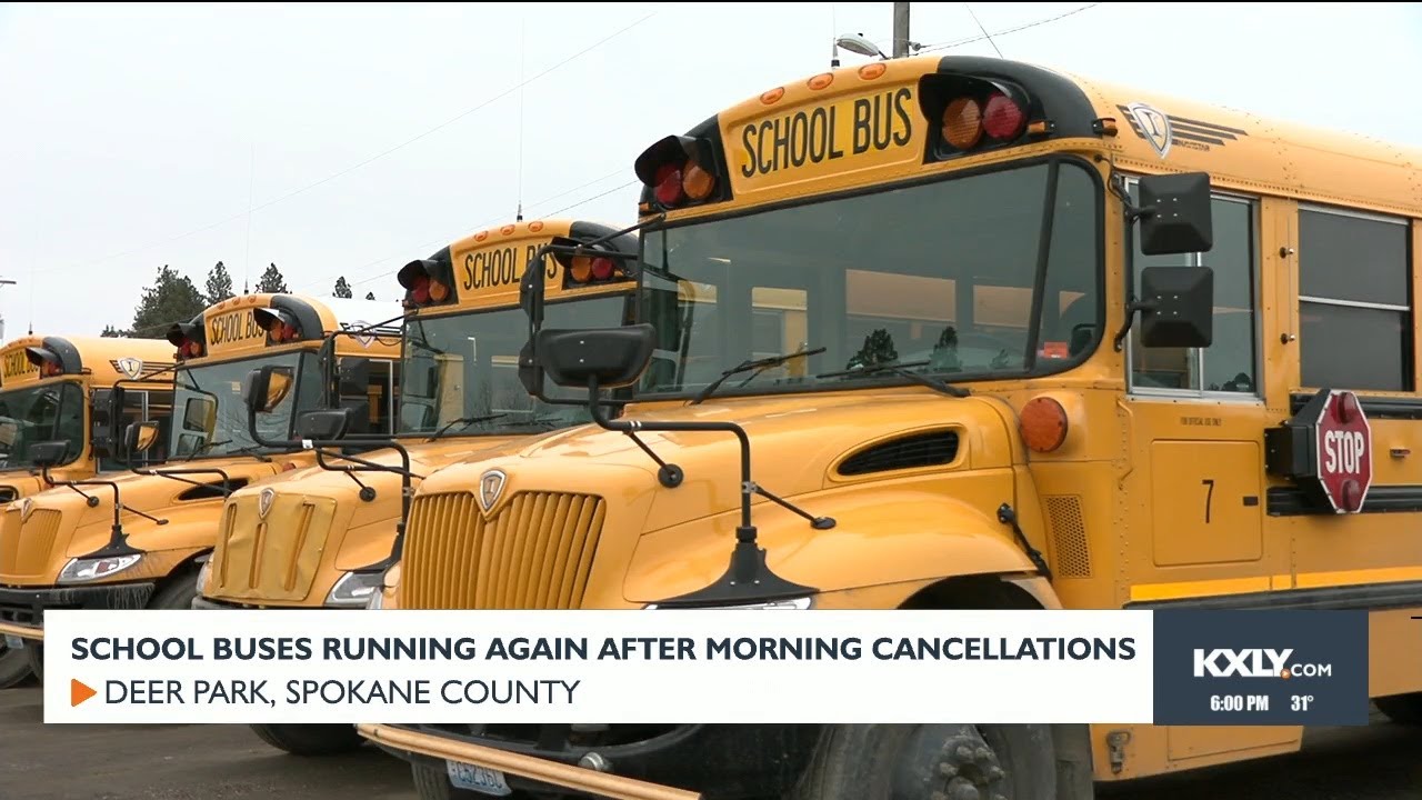 School buses running again after morning cancellations