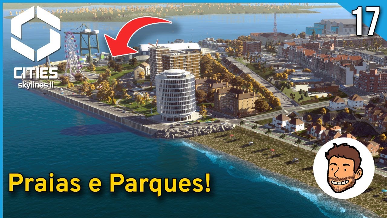 Cities: Skylines 2 - IDEIAS DE DECORAÇÃO DE PRAIA!  - Gameplay PT-BR #17