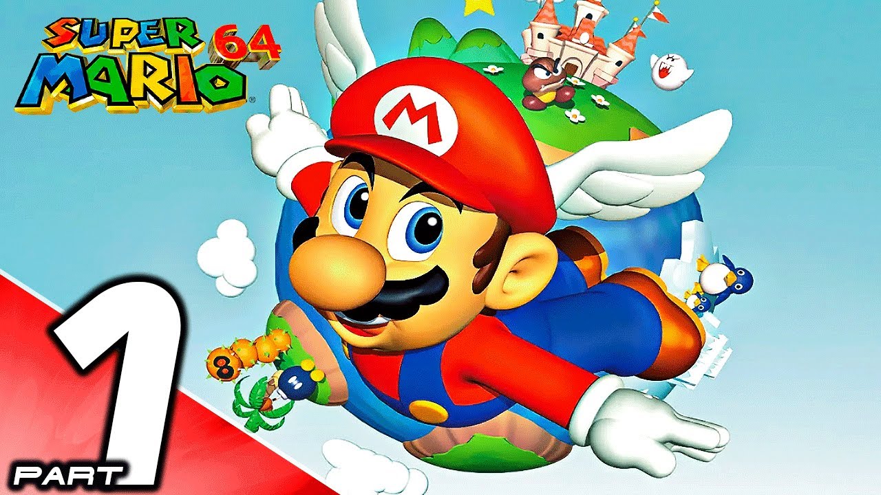 Super Mario 64 Jogo Completo Passo a Passo 100% Parte 1 - Prologue [Sem Comentario]