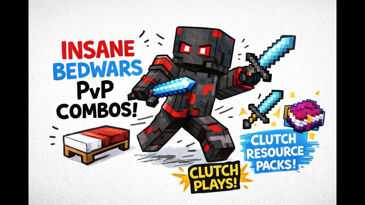 INSANE BedWars PvP Combos! 🔥 Clutch Plays + Best Resource Packs (Agara PvP)