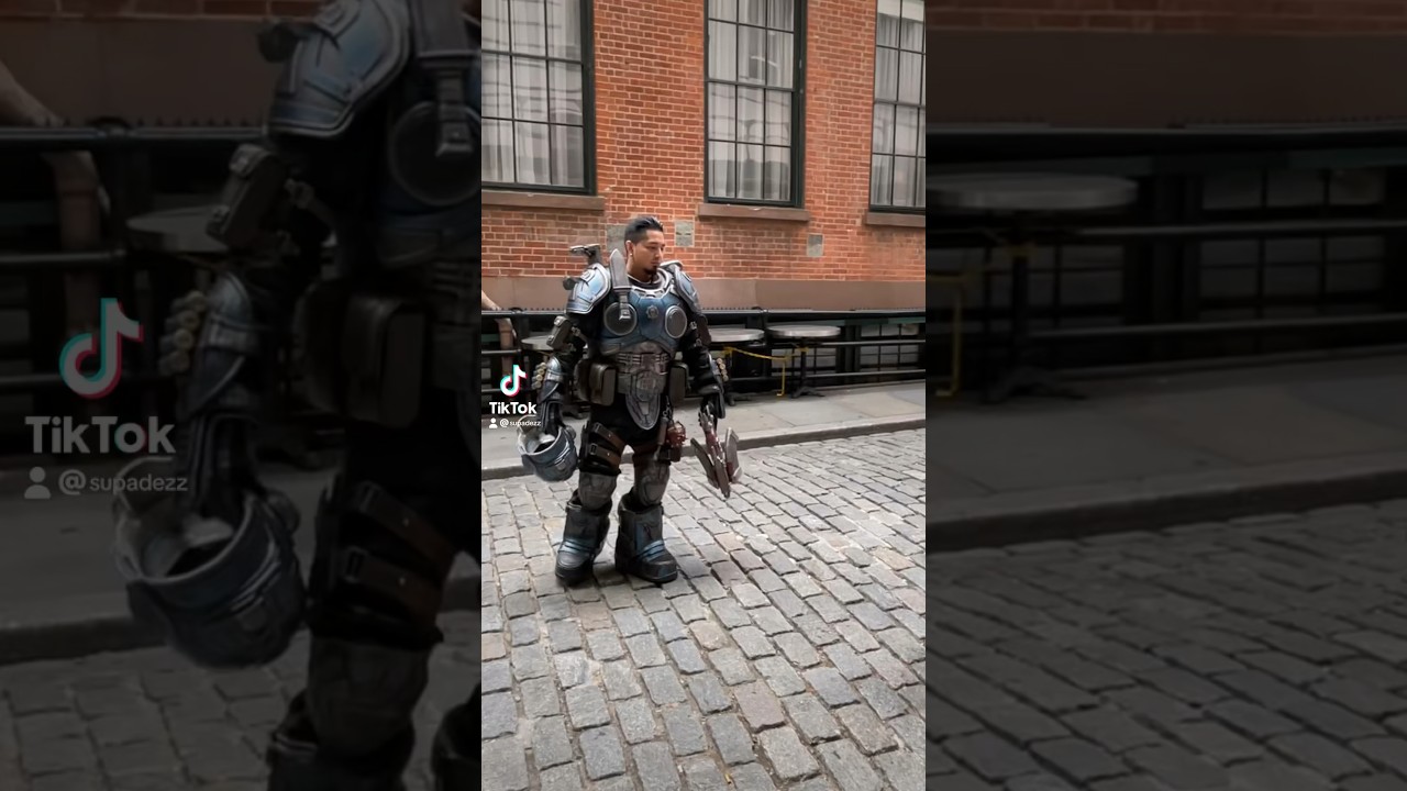 Ready For Gears of War E Day 🫡 BTS photoshoot with jason laboy ⚙️ #gearsofwar #cosplay #shorts