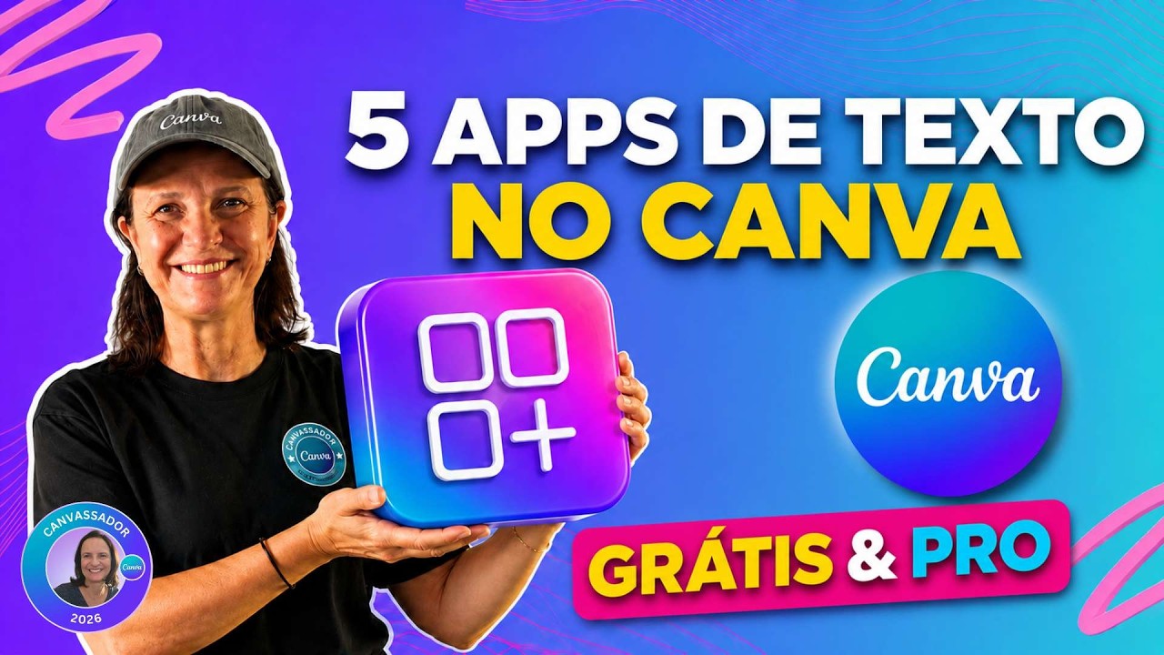 DESCUBRA 5 APLICATIVOS DO CANVA PARA TEXTOS - CANVA Grátis e Pro - Dicas Canva 2025