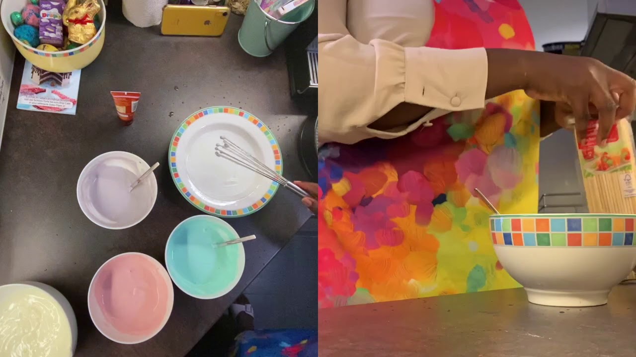 Colorful Easter or Birthday Cake