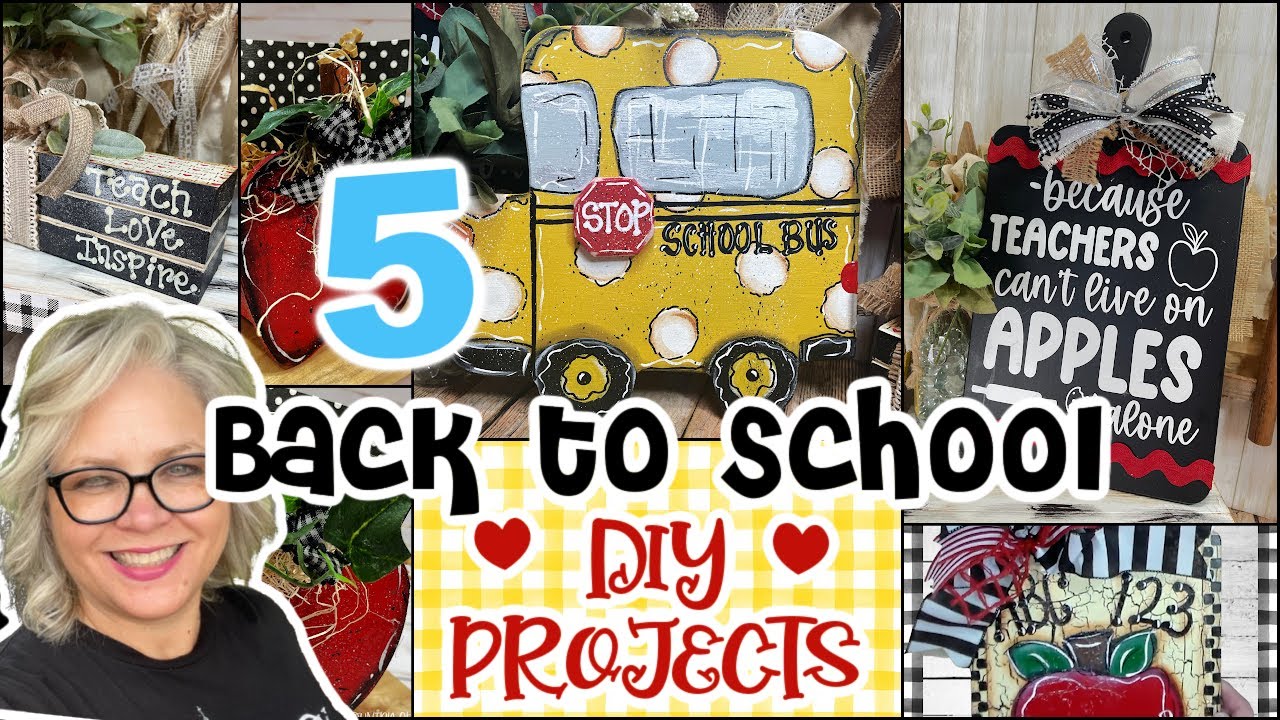 BACK TO SCHOOL 🚌 🌿🍎 *NEW 2023* DIY Projects || Hand Painting || Apples || Dollar Tree Hobby Lobby