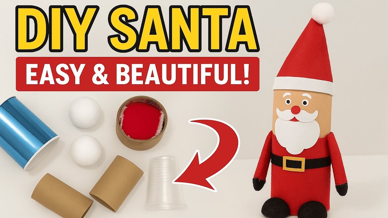 How to Make a Cute DIY Santa Claus | Easy Christmas Craft Step by Step 🎅✨