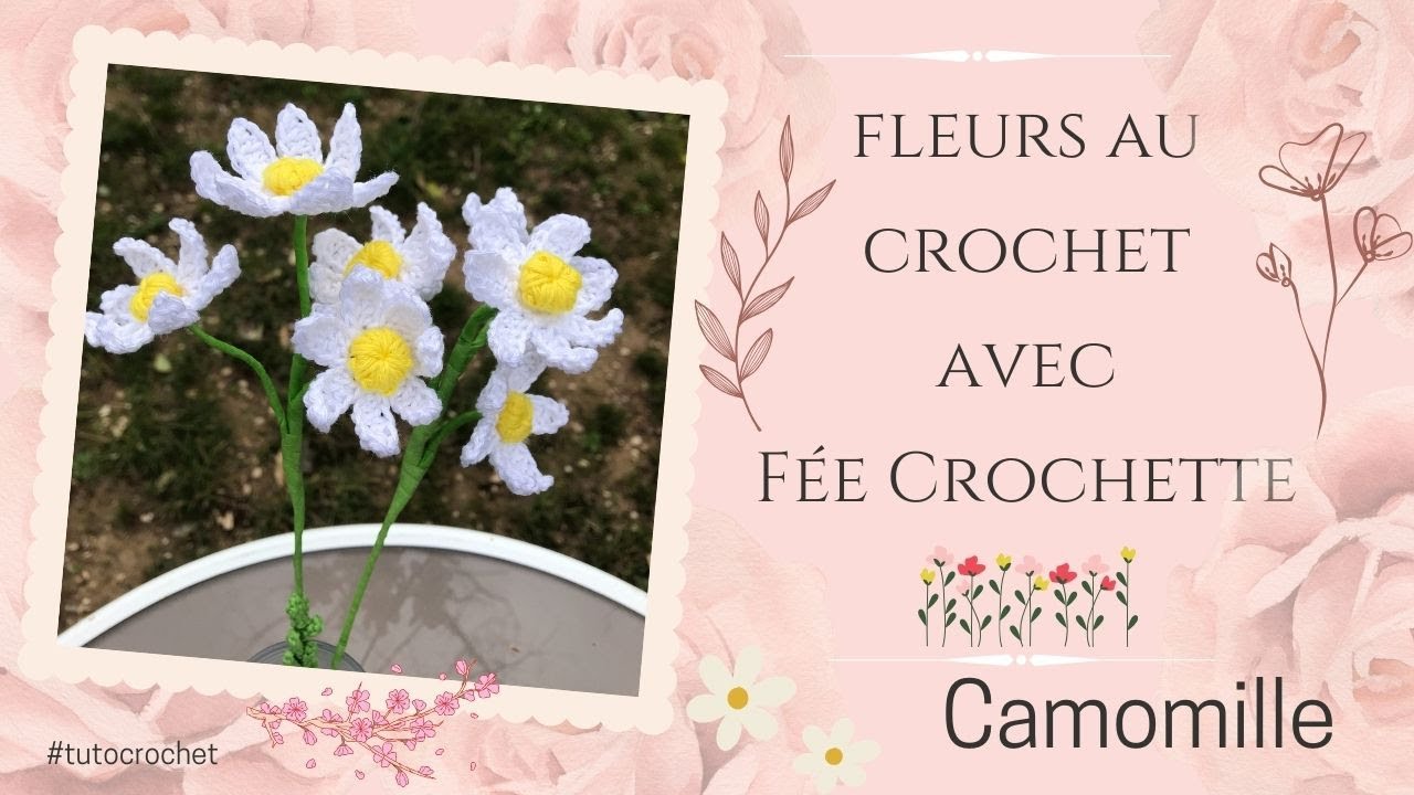 Fleurs au crochet : Camomille
