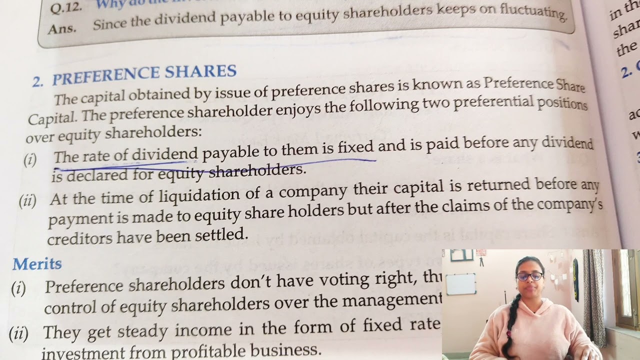 demerits of equity Shares ; Meaning of Preference share 