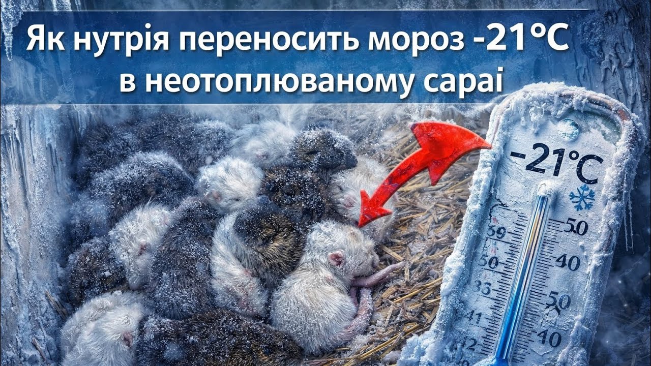 Як нутрія переносить страшні морози.
