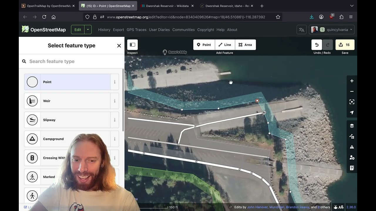 Mapping Dworshak Reservoir in OpenStreetMap