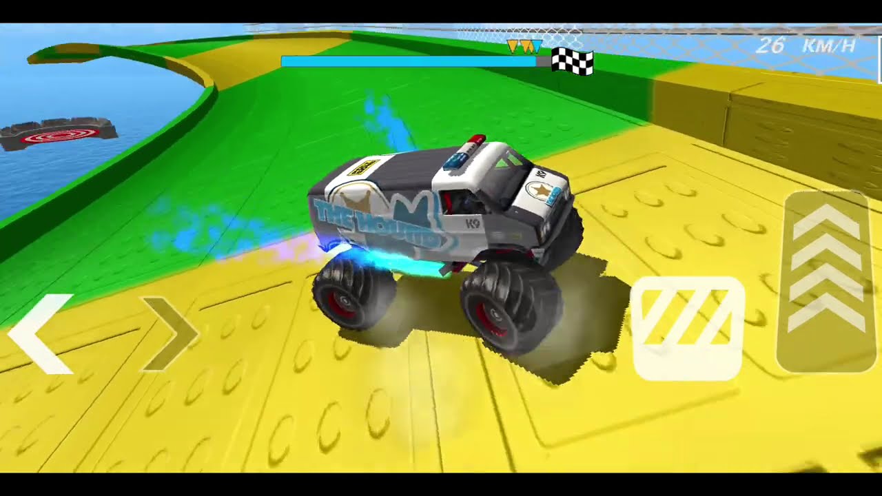 Monster Truck Stunt Racing   Extreme Mega Ramp Driver Simulator Game    Car Game  Android Gameplay