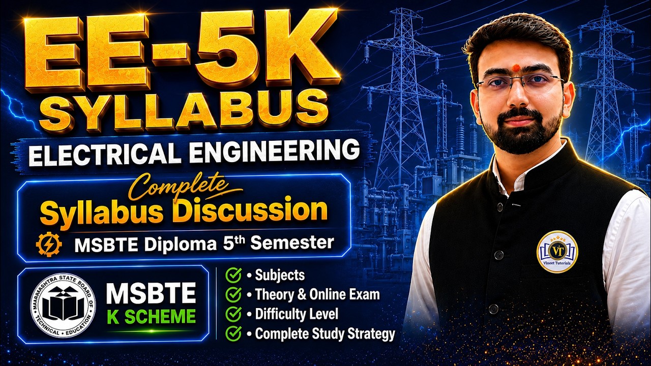 Diploma Electrical Engineering 5th Semester Syllabus Discussion |EE5K| Vineet Sir | Vineet Tutorials