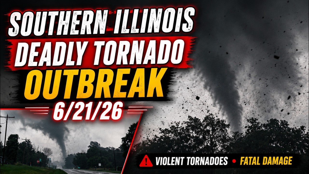 Deadly Southern Illinois Tornado Outbreak Caught on Video | Newton, Louisville, IL | June 21, 2026