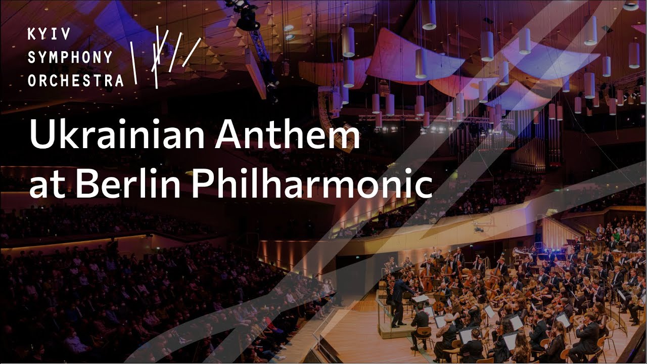 Ukrainian National Anthem at the Berliner Philharmoniker – Kyiv Symphony Orchestra, Luigi Gaggero