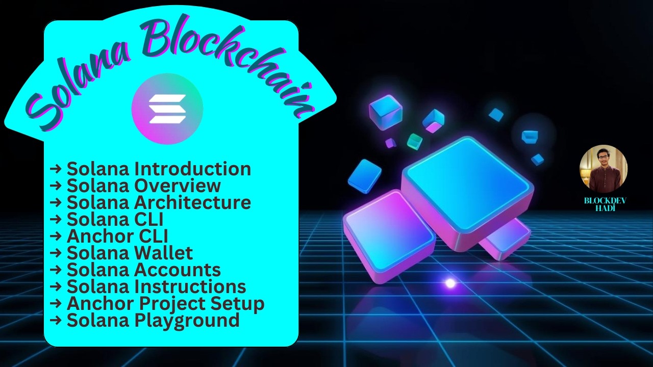 ⛓️ Solana Blockchain | Architecture, Wallet Setup & Anchor Framework 🚀