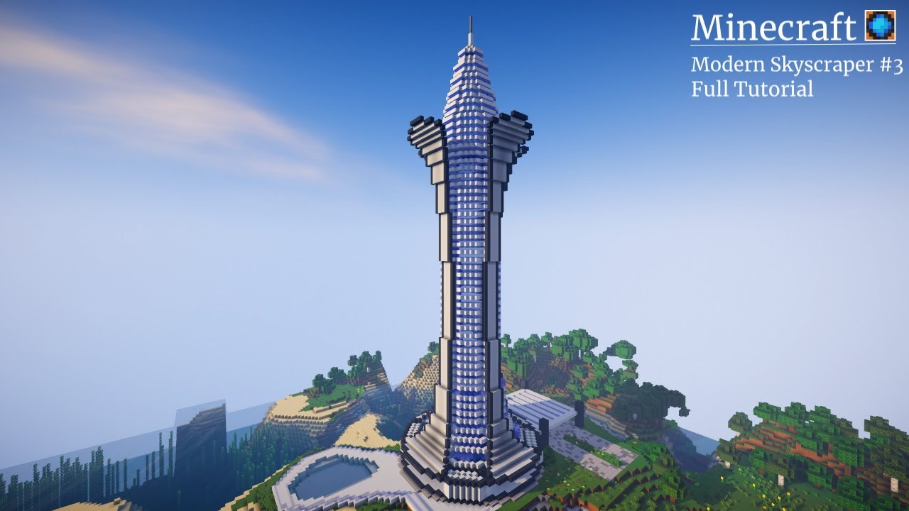 How To Build a Modern Skyscraper in Minecraft Tutorial #3