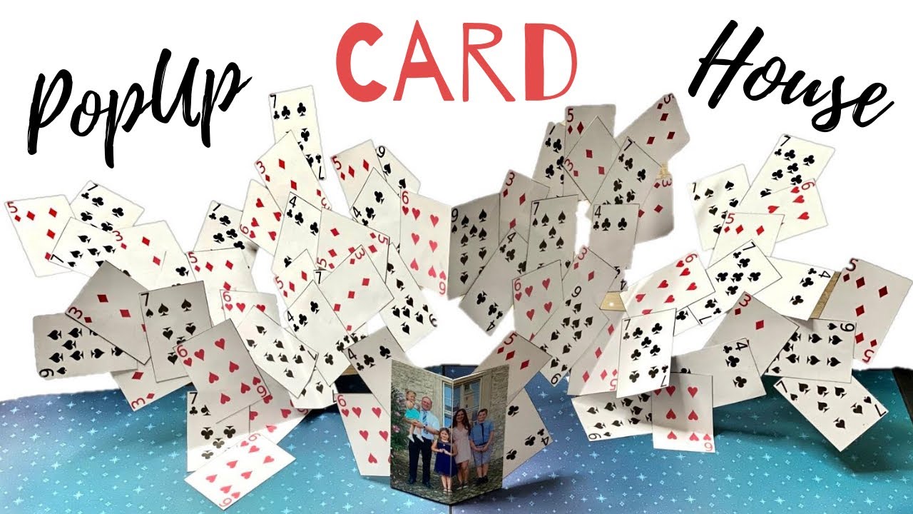 Pop Up Card House Tutorial | DIY House of Cards | Scrapbook Page ideas