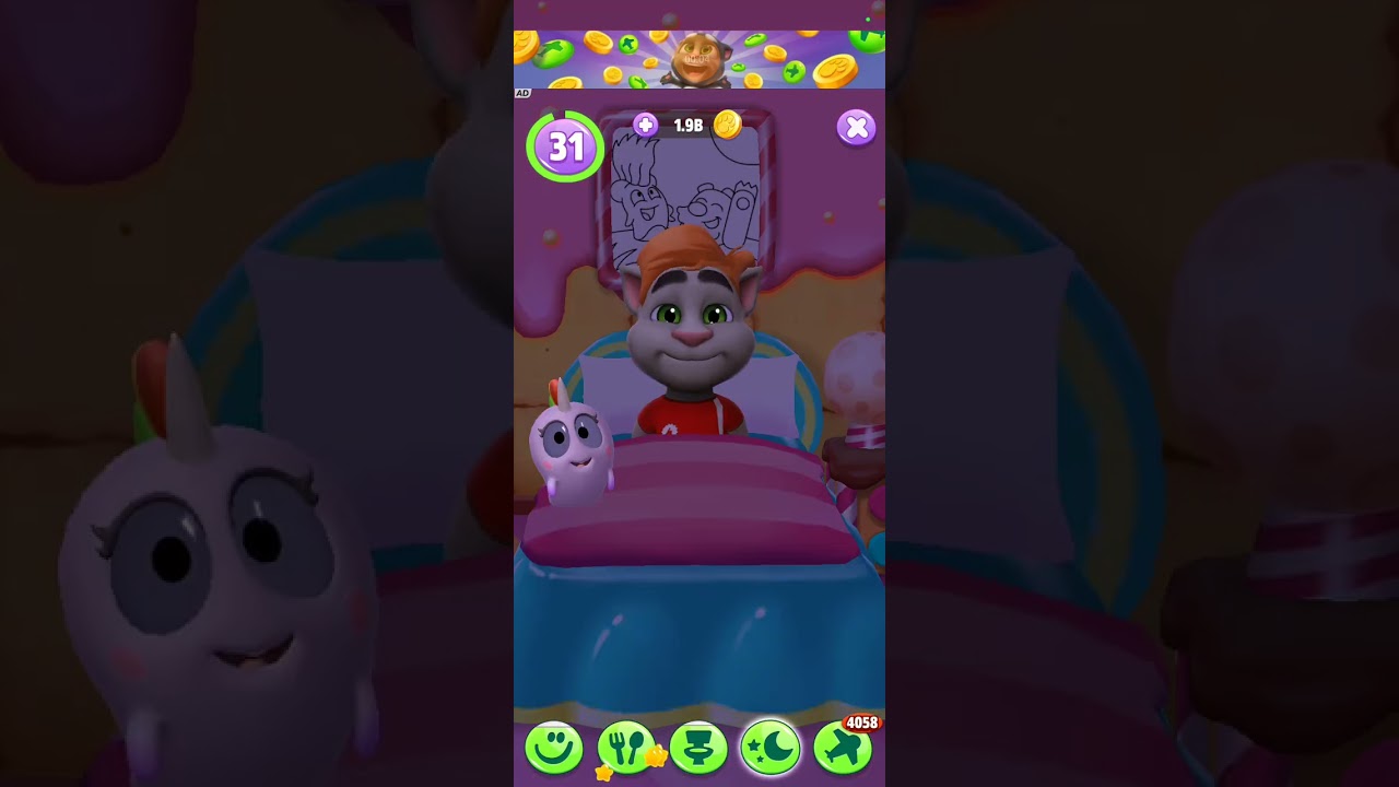TalkingTom Funny Moment Sleeping Time #tiktok#sleep#funny#shorts#talkingtom