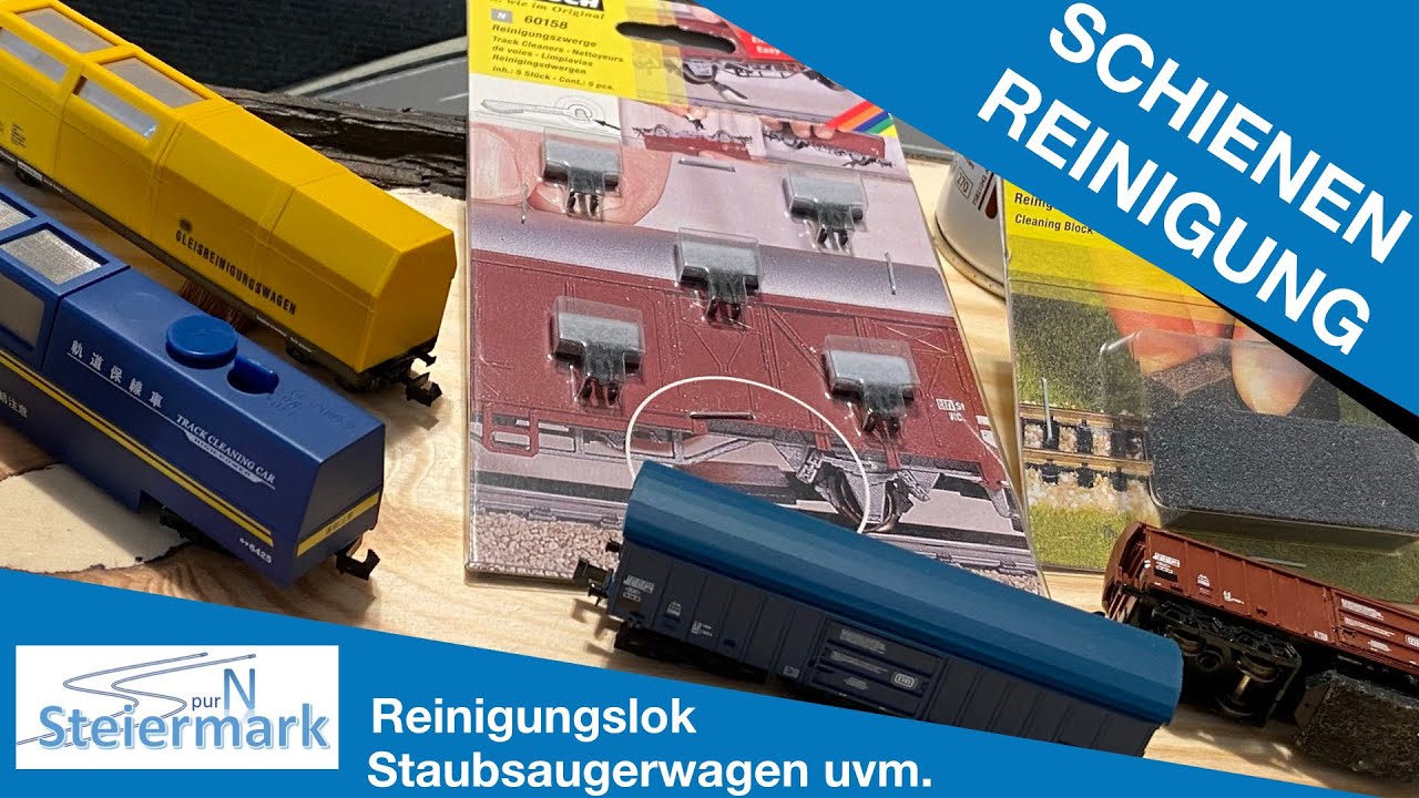 Spur N - Gleisreinigung / Staubsaugerwagen, Reinigungslok, Schienenreinigungswagen u.v.m