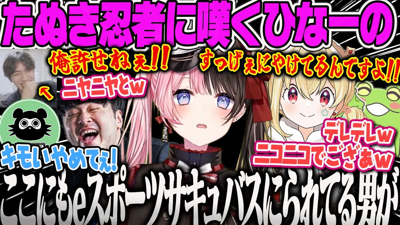 【橘ひなの】eスポーツサキュバスに魅了されデレデレになっているたぬき忍者のクリップが許せないひなーのスト6【花芽すみれ、白波らむね、たぬき忍者、ゼロスト、とおこ、k4sen、ぶいすぽ】