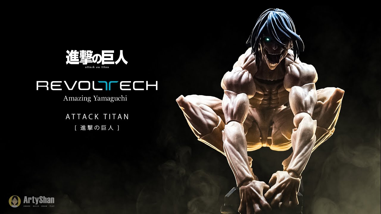 Revoltech Amazing Yamaguchi Attack Titan (Eren Yeager) Unboxing & Review