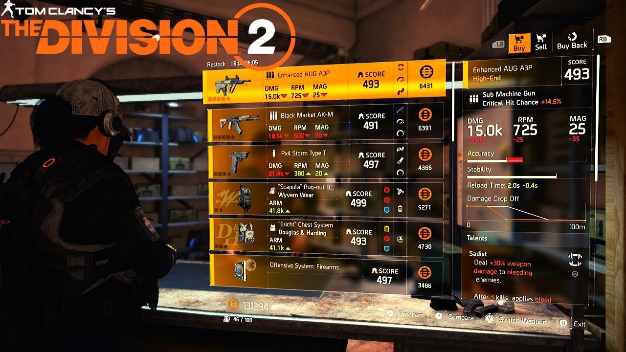 The Division 2 - TU6 FULL VENDOR RESET