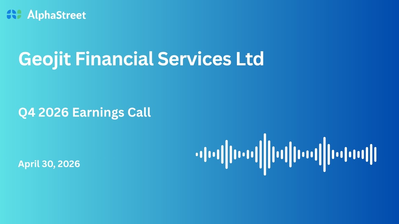Конференц-звонок по итогам 4 квартала 2025-2026 финансового года компании Geojit Financial Servic...