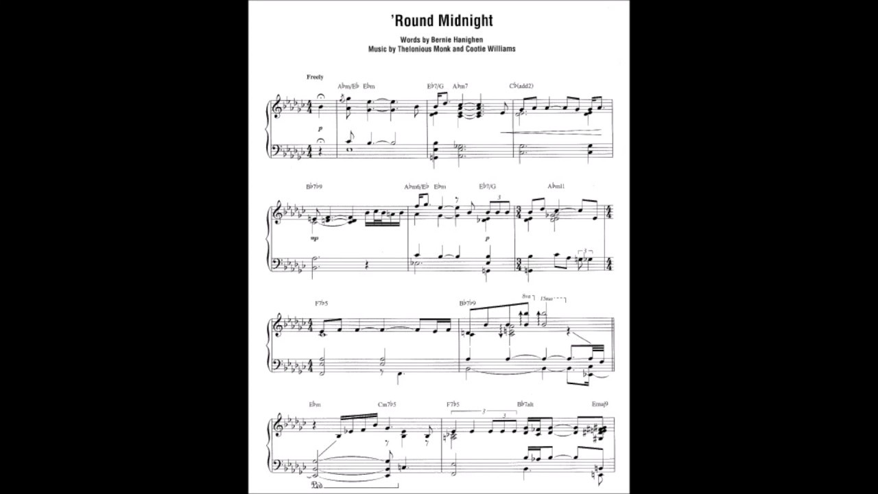 Oscar Peterson -´Round Midnight -Full Transcription